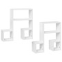 Wandregale 2 Stück glänzend weißes Sperrholz 50x15x50 cm von vidaXL, Regale und Regale - Ref: Foro24-807247, Preis: 24,83 €, ...