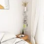 Glossy white plywood wall corner shelf 20x20x127.5cm by vidaXL, Shelves and shelves - Ref: Foro24-807283, Price: 32,28 €, Dis...