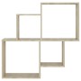 Sonoma oak plywood wall cube shelf 80x15x78.5 cm by vidaXL, Shelves and shelves - Ref: Foro24-807262, Price: 27,37 €, Discoun...