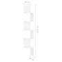 Estante esquina pared contrachapado blanco brillo 20x20x127,5cm