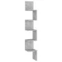 Concrete gray plywood wall corner shelf 20x20x127.5cm by vidaXL, Shelves and shelves - Ref: Foro24-807281, Price: 35,61 €, Di...