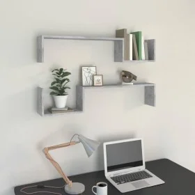 Wandregale 2 Stück graues Holzwerkstoff 100x15x20 cm von vidaXL, Regale und Regale - Ref: Foro24-807272, Preis: 23,35 €, Raba...