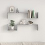 Wandregale 2 Stück graues Holzwerkstoff 100x15x20 cm von vidaXL, Regale und Regale - Ref: Foro24-807272, Preis: 23,64 €, Raba...