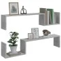 Wall shelves 2 pcs gray engineered wood 100x15x20 cm by vidaXL, Shelves and shelves - Ref: Foro24-807272, Price: 23,35 €, Dis...
