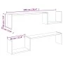 Wall shelves 2 pcs gray engineered wood 100x15x20 cm by vidaXL, Shelves and shelves - Ref: Foro24-807272, Price: 23,35 €, Dis...