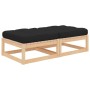 Garden stools with cushions 2 pcs solid pine wood by vidaXL, Modular outdoor sofas - Ref: Foro24-807291, Price: 89,92 €, Disc...