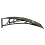 Marquesina de puerta policarbonato negro 100x80 cm de vidaXL, Toldos - Ref: Foro24-153590, Precio: 40,11 €, Descuento: %