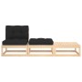 3-piece garden furniture with solid pine wood cushions by vidaXL, Modular outdoor sofas - Ref: Foro24-807296, Price: 165,41 €...