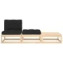 3-piece garden furniture with solid pine wood cushions by vidaXL, Modular outdoor sofas - Ref: Foro24-807296, Price: 163,17 €...