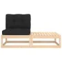 2-piece garden furniture with solid pine wood cushions by vidaXL, Modular outdoor sofas - Ref: Foro24-807295, Price: 80,73 €,...