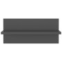 Estantes de pared 4 uds madera contrachapada gris 40x11,5x18 cm