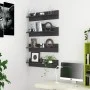 Wandregal 4 Stück glänzend graues Sperrholz 80x11,5x18 cm von vidaXL, Regale und Regale - Ref: Foro24-807350, Preis: 24,60 €,...
