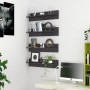 Wandregal 4 Stück glänzend graues Sperrholz 80x11,5x18 cm von vidaXL, Regale und Regale - Ref: Foro24-807350, Preis: 24,60 €,...
