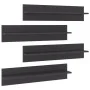 Wall shelf 4 pcs glossy gray plywood 80x11.5x18 cm by vidaXL, Shelves and shelves - Ref: Foro24-807350, Price: 24,60 €, Disco...