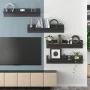 Wandregal 4 Stück glänzend graues Sperrholz 80x11,5x18 cm von vidaXL, Regale und Regale - Ref: Foro24-807350, Preis: 24,60 €,...
