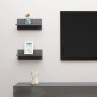 Wandregale 2 Einheiten glänzend grau 40x11,5x18 cm von vidaXL, Regale und Regale - Ref: Foro24-807313, Preis: 12,29 €, Rabatt: %