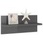 Wall shelves 2 units glossy gray 40x11.5x18 cm by vidaXL, Shelves and shelves - Ref: Foro24-807313, Price: 12,29 €, Discount: %