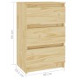 Nachttische 2 Stück Massivholz Kiefer 40x29,5x64 cm von vidaXL, Nachttische - Ref: Foro24-808084, Preis: 85,47 €, Rabatt: %