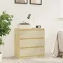 Solid pine wood bedside table 60x36x64 cm by vidaXL, Nightstands - Ref: Foro24-808093, Price: 67,75 €, Discount: %