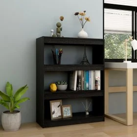 Black pine wood space divider shelf 100x30x103 cm by vidaXL, Bookcases and shelves - Ref: Foro24-808217, Price: 73,53 €, Disc...