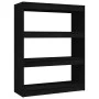 Black pine wood space divider shelf 100x30x103 cm by vidaXL, Bookcases and shelves - Ref: Foro24-808217, Price: 73,53 €, Disc...