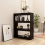 Black pine wood space divider shelf 100x30x103 cm by vidaXL, Bookcases and shelves - Ref: Foro24-808217, Price: 73,53 €, Disc...