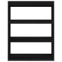 Black pine wood space divider shelf 100x30x103 cm by vidaXL, Bookcases and shelves - Ref: Foro24-808217, Price: 74,32 €, Disc...