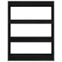Black pine wood space divider shelf 100x30x103 cm by vidaXL, Bookcases and shelves - Ref: Foro24-808217, Price: 73,53 €, Disc...