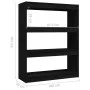 Black pine wood space divider shelf 100x30x103 cm by vidaXL, Bookcases and shelves - Ref: Foro24-808217, Price: 73,53 €, Disc...