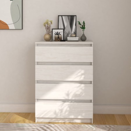 Armario auxiliar madera maciza de pino blanco 60x36x84 cm de vidaXL, Aparadores - Ref: Foro24-808104, Precio: 103,73 €, Descu...