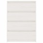 Armario auxiliar madera maciza de pino blanco 60x36x84 cm de vidaXL, Aparadores - Ref: Foro24-808104, Precio: 103,73 €, Descu...