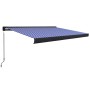 Blau-weiße manuelle Rollenmarkise 400x300 cm von vidaXL, Markisen - Ref: Foro24-3052704, Preis: 570,38 €, Rabatt: %