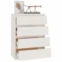 Beistellschrank aus massivem weißem Kiefernholz, 60 x 36 x 84 cm von vidaXL, Sideboards - Ref: Foro24-808104, Preis: 105,50 €...