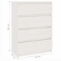Armario auxiliar madera maciza de pino blanco 60x36x84 cm de vidaXL, Aparadores - Ref: Foro24-808104, Precio: 103,73 €, Descu...