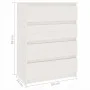 Beistellschrank aus massivem weißem Kiefernholz, 60 x 36 x 84 cm von vidaXL, Sideboards - Ref: Foro24-808104, Preis: 105,50 €...