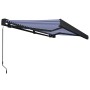 Blau-weiße manuelle Rollenmarkise 400x300 cm von vidaXL, Markisen - Ref: Foro24-3052704, Preis: 570,38 €, Rabatt: %