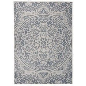 Blue striped flat weave outdoor rug 120x170 cm by vidaXL, Rugs - Ref: Foro24-340830, Price: 45,54 €, Discount: %