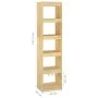 Estantería/divisor de espacios madera de pino 40x30x167,5 cm de vidaXL, Librerías y estanterías - Ref: Foro24-808148, Precio:...