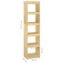 Estantería/divisor de espacios madera de pino 40x30x167,5 cm de vidaXL, Librerías y estanterías - Ref: Foro24-808148, Precio:...