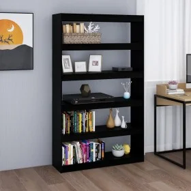 Black pine shelving/space divider 100x30x167.5 cm by vidaXL, Bookcases and shelves - Ref: Foro24-808227, Price: 129,08 €, Dis...