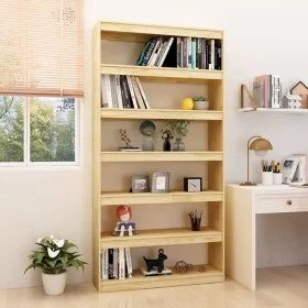 Solid pine wood shelf/space divider 100x30x200 cm by vidaXL, Bookcases and shelves - Ref: Foro24-808228, Price: 167,89 €, Dis...