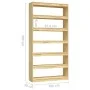 Solid pine wood shelf/space divider 100x30x200 cm by vidaXL, Bookcases and shelves - Ref: Foro24-808228, Price: 167,88 €, Dis...