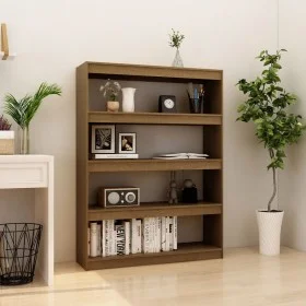 Honey brown pine space divider shelf 100x30x135.5cm by vidaXL, Bookcases and shelves - Ref: Foro24-808221, Price: 108,51 €, D...