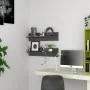 Wall shelf 2 pcs glossy gray plywood 80x11.5x18 cm by vidaXL, Shelves and shelves - Ref: Foro24-807349, Price: 17,76 €, Disco...