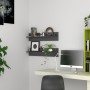 Wandregal 2 Stück glänzend graues Sperrholz 80x11,5x18 cm von vidaXL, Regale und Regale - Ref: Foro24-807349, Preis: 17,76 €,...