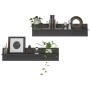 Wandregal 2 Stück glänzend graues Sperrholz 80x11,5x18 cm von vidaXL, Regale und Regale - Ref: Foro24-807349, Preis: 17,76 €,...