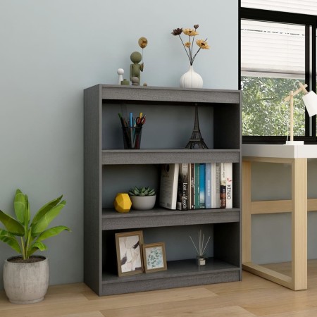 Gray pine wood space divider shelf 100x30x103 cm by vidaXL, Bookcases and shelves - Ref: Foro24-808215, Price: 62,88 €, Disco...