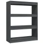 Gray pine wood space divider shelf 100x30x103 cm by vidaXL, Bookcases and shelves - Ref: Foro24-808215, Price: 62,88 €, Disco...