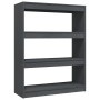 Raumteilerregal aus grauem Kiefernholz, 100 x 30 x 103 cm von vidaXL, Bücherregale und Regale - Ref: Foro24-808215, Preis: 62...