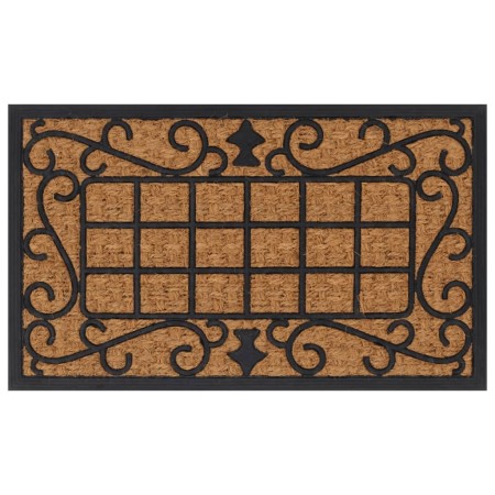 Felpudo rectangular de goma y fibra de coco 45x75 cm
